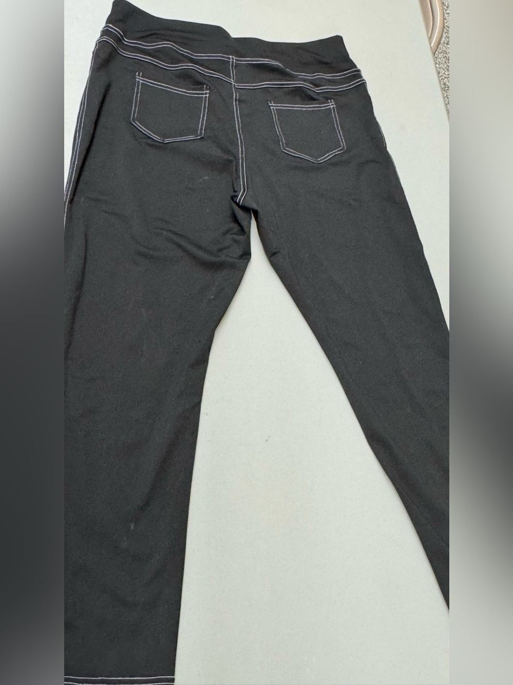Black Women's Leggings comfy plus size stretchy pants 3XL w Elastic waistband
